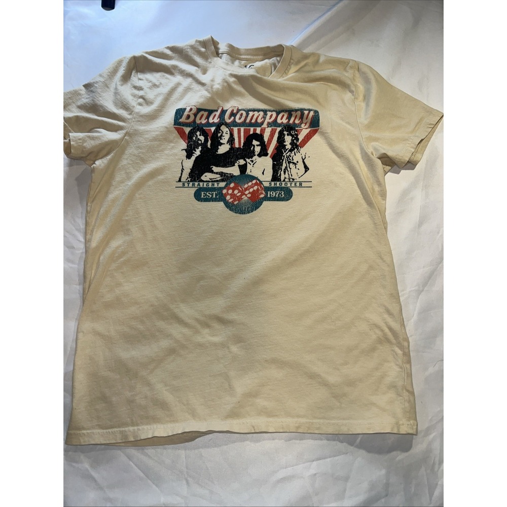Bad Company Wrangler Shirt 1973 Straight Shooter 100% Cotton Size L Bandt 327